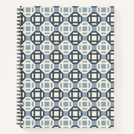 Moderne geometrische Patchwork-inspirierte Musteru Notizblock (Vorderseite)