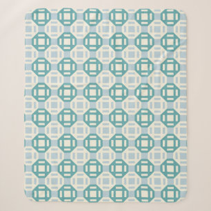 Moderne geometrische Patchwork-inspirierte Musteru Sherpadecke