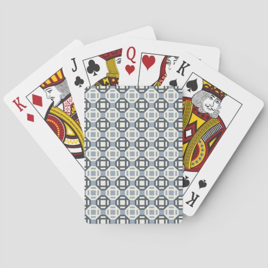 Moderne geometrische Patchwork-inspirierte Musteru Spielkarten (Rückseite)