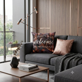 Moderne geometrische personalisierte Willkommens-K Kissen