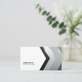 Moderne geometrische Pfeile | Symbole auf Weiß Visitenkarte (Stehend Vorderseite)