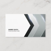 Moderne geometrische Pfeile | Symbole auf Weiß Visitenkarte (Vorderseite)