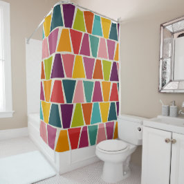 Moderne geometrische Printwerbung des Mitteljahrhu Duschvorhang