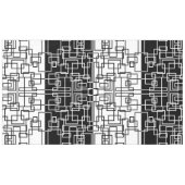 Moderne geometrische Quadrate BW Mix Tischdecke (Vorderseite (Horizontal))