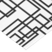 Moderne geometrische Quadrate BW Mix Tischdecke (Schrägansicht)