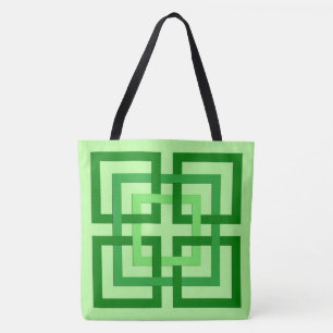 Moderne geometrische Quadrate, Mint Green und Emer Tasche