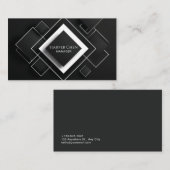 Moderne geometrische Quadrate mit 3D-Geometrie Visitenkarte (Vorne/Hinten)
