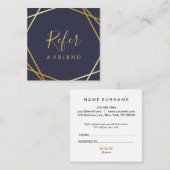 Moderne geometrische quadratische visitenkarte (Vorne/Hinten)