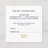 Moderne geometrische quadratische visitenkarte (Rückseite)