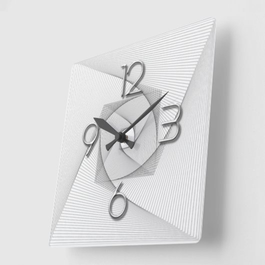 Moderne geometrische quadratische wanduhr (Winkel)