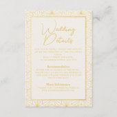 Moderne geometrische Rahmen für Hochzeiten Begleitkarte (Vorderseite)