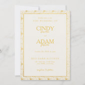 Moderne geometrische Rahmen-Hochzeit Einladung (Vorderseite)