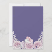 Moderne geometrische Rahmen lila florale Geburtsta Einladung (Rückseite)