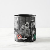 Moderne geometrische Rahmen Pet Drei Fotos Tasse (Zentrum)