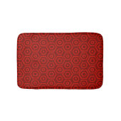Moderne geometrische Red Nested Hexagons Badematte (Vorderseite)