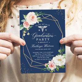 Moderne geometrische, registrierte Krankenschweste Einladung