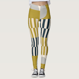 Moderne geometrische, retro skandinavische Muster Leggings