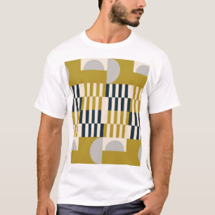 Moderne geometrische, retro-skandinavische Muster T-Shirt