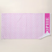 Moderne geometrische rosa Kreise Kinderkids Strandtuch (Vorderseite)