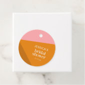 Moderne geometrische rosa orangefarbene individuel geschenkanhänger (Beispiel)