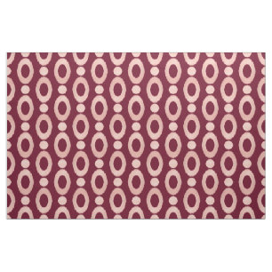 Moderne geometrische Rose Gold Burgunderrot Ikat-D Stoff