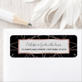 Moderne geometrische Rose - Goldmarmor-Dreiecke (Insitu)