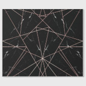 Moderne geometrische Rose - Goldmarmor-Dreiecke Geschenkpapier (Flach)