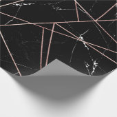 Moderne geometrische Rose - Goldmarmor-Dreiecke Geschenkpapier (Ecke)