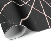 Moderne geometrische Rose - Goldmarmor-Dreiecke Geschenkpapier (Rolleneckpunkt)