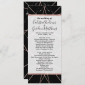 Moderne geometrische Rose - Goldmarmor-Dreiecke Programm (Vorne/Hinten)