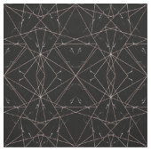 Moderne geometrische Rose - Goldmarmor-Dreiecke Stoff (Muster)