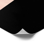 Moderne geometrische Rose in goldfarbenem Rosa Poster (Ecke)