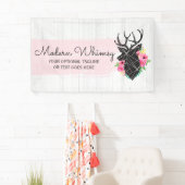 Moderne geometrische Rotwild-u. schäbige Banner (Insitu)