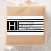 Moderne geometrische Rücksendeadresse (Insitu)