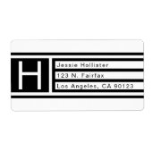 Moderne geometrische Rücksendeadresse (Vorne)