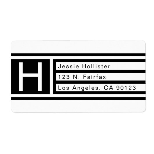Moderne geometrische Rücksendeadresse (Vorne)