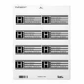 Moderne geometrische Rücksendeadresse (Vorne)