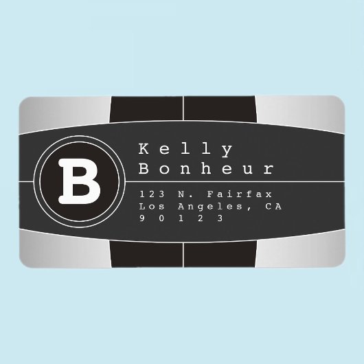 Moderne geometrische Rücksendeadresse Adressaufkleber