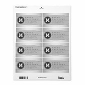 Moderne geometrische Rücksendeadresse für Monogram (Vorne)