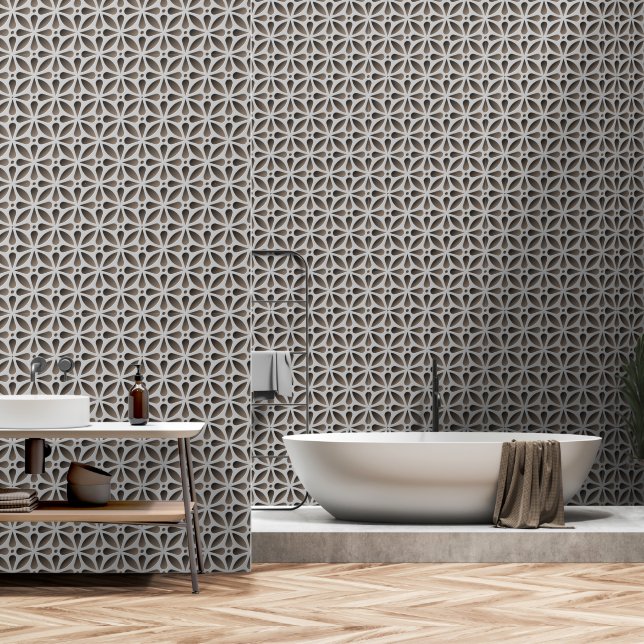 Moderne geometrische runde Muster Nr.1 Tapete (Badezimmer)