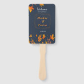 Moderne geometrische rustikale Herbstlaub Herbst Fächer (Vorderseite)