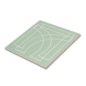 Moderne geometrische Salbeigrün Fliese (Seite)