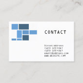 Moderne geometrische Schablone mit QR Code Visitenkarte (Rückseite)