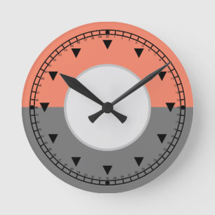 Moderne geometrische Schaltkreise Runde Wanduhr