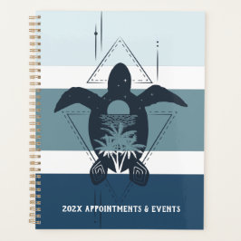 Moderne geometrische Schildkröte Personalisiert Planer