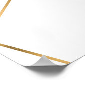 Moderne geometrische Schlaganfälle Abstraktes Desi Poster (Ecke)