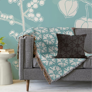 Moderne geometrische Schneeflocke in Beige und Tür Decke