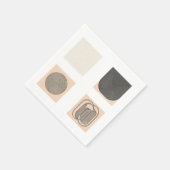 Moderne geometrische Schwarz-Weiß-Designsammlung Serviette (Ecke)