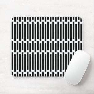 Moderne geometrische Schwarz-Weiß-Muster Mousepad