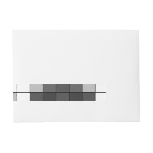 Moderne geometrische Schwarzweiss-Quadrate Rundum-Adressaufkleber